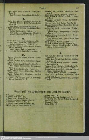 Häuserbuch : Verzeichniß der Hausbesitzer von "Wilder Mann"