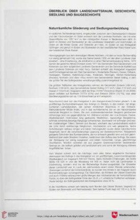 Naturräumliche Gliederung und Siedlungsentwicklung