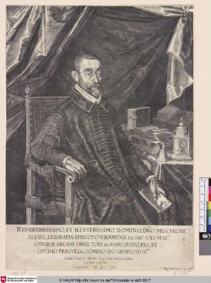 [Melchior Clesel. Erzbischof von Wien, sitzende Figur, 1615]