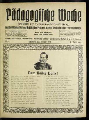 ¬Dem¬ Kaiser Dank!
