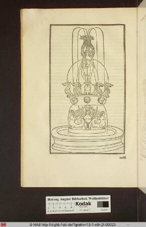 [Brunnen mit Sphinxen, Drachen und nackten weiblichen Figuren mit Füllhörnern]
