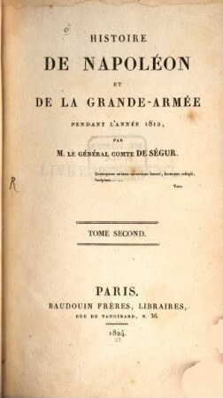 Histoire de Napoléon et de la grande-armée pendant l'année 1812, 2