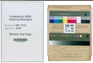 Entnazifizierung Kurt Hugo Richartz , geb. 08.10.1903 (Lebensmittelhaendler)