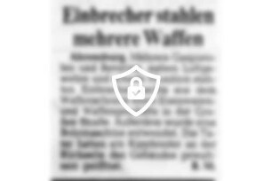 Einbrecher stahlen mehrere Waffen