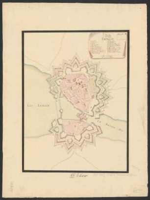 Plan de la ville Genève