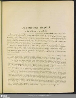 a. De subiecto et praedicato