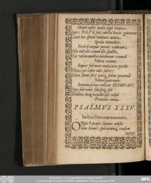 Psalmus XXXV. Iudica Domine nocentes.