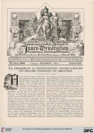 Das Urheberrecht an architektonischen, gewerbetechnischen und ähnlichen Zeichnungen und Abbildungen