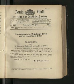 No. 126, 27. Juni 1915