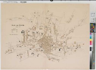 Iserlohn (Iserlohn) Stadtplan um 1900 1 : 2500 73 x 103,5 Druck: Verlag Friedrich Fust, Iserlohn Regierung Arnsberg
