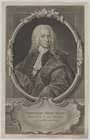 Bildnis des Christianvs Schoettgenivs