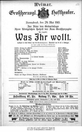 Was Ihr wollt
