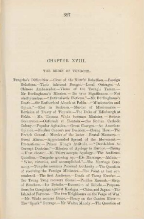 Chapter XVIII. The reign of Tungche