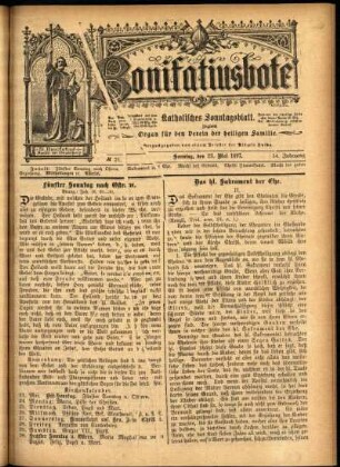 Erste Ausgabe vom Sonntag, den 23. Mai 1897.