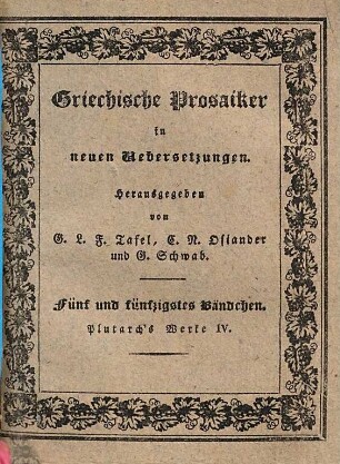 Plutarch's Werke, 4. Vergleichende Lebensbeschreibungen ; 4