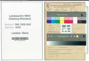 Entnazifizierung Maria Loesken , geb. 26.03.1899 ()