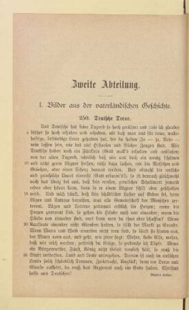 I. Bilder aus der vaterländischen Geschichte