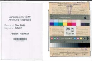 Entnazifizierung Heinrich Abelen , geb. 06.01.1907 (Schreiner)