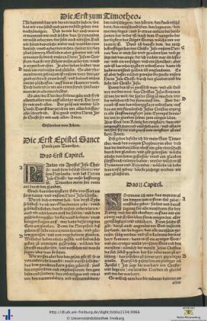 Die Episteln Sanct Pauli zum Thimotheo