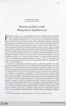 70: Historia polskiej sztuki Władysława Tatarkiewicza : =
