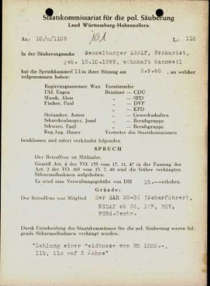 Wenzelburger, Adolf