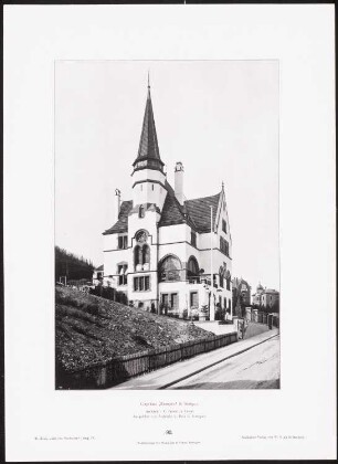 Corpshaus Rhenania, Stuttgart: Ansicht (aus: Moderne Neubauten, 4.Jg., 1898ff, hrsg. W. Kick)