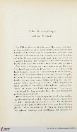 11: Über die Ausgrabungen auf der Akropolis