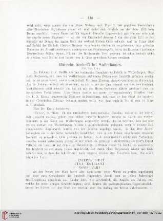 Römische Inschrift bei Wallerfangen