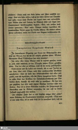 Achtundvierzigstes Kapitel: Imaginäres Tagebuch: Schluß