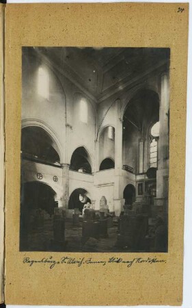St. Ulrich, Regensburg: Innenansicht (aus: Skizzen- und Fotoalbum 6)