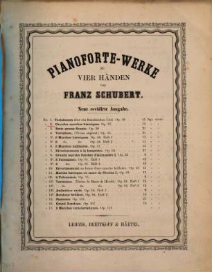 Pianoforte-Werke : zu 4 Hdn.. 1,2, Grandes marches héroiques : op. 27