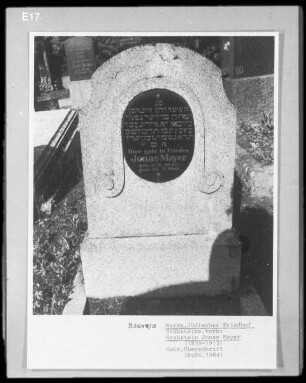 Grabstein von Jonas Mayer (gestorben 1913.05.18)