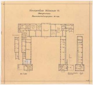 Dienstwohnung des Reichsaußenministers Joachim von Ribbentrop, Berlin-Mitte Umbau: Grundriss OG 1:250