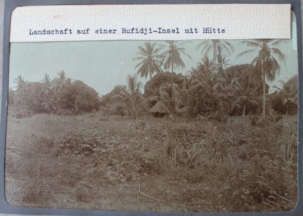 Landschaft auf einer Rufidji-Insel mit Hütte