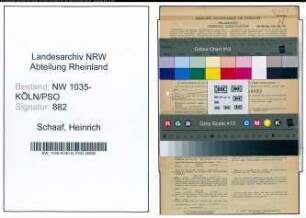 Entnazifizierung Heinrich Schaaf , geb. 16.08.1900 (Vorarbeiter)