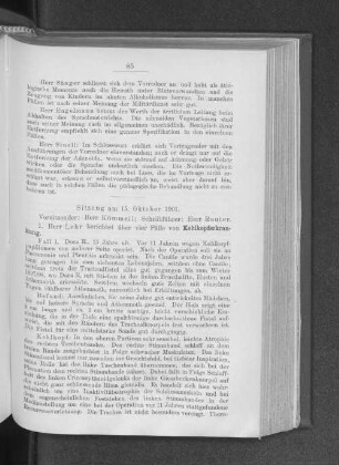 Sitzung am 15. Oktober 1901.