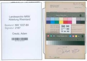 Entnazifizierung Adam Creutz , geb. 12.10.1903 (Steinmetz)