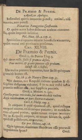 Cap. XLVIII. De Praemio & Poenis.