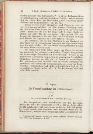 VI. Kapitel. Die Formenbehandlung der Frührenaissance.