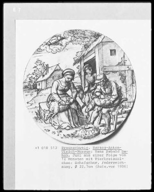 Zwölf Monatsdarstellungen — Juni - Die Schafschur