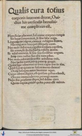 Qualis cura totius corporis iuvenem deceat