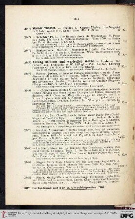Anhang seltener und wetvoller Werke (Nr. 27476 - 27482)