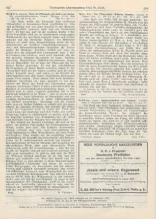 527 [Rezension] Rickert, Heinrich, Kant als Philosoph der modernen Kultur