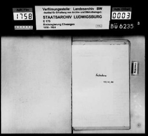 Zehntsachen, OA Schorndorf
