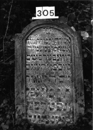 Grabstein 305 (Index: 99897617) Maße HxBxT: 94x54x9 cm: Grabstein 305