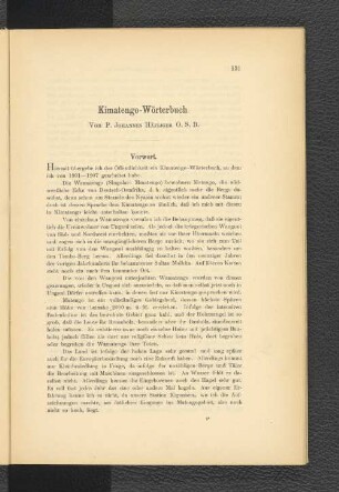 Kimatengo-Wörterbuch.