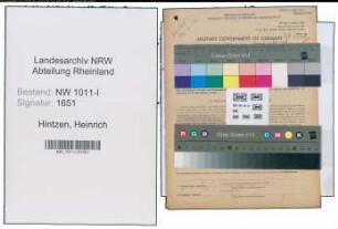 Entnazifizierung Heinrich Hintzen , geb. 18.05.1890 (Autovermietung)