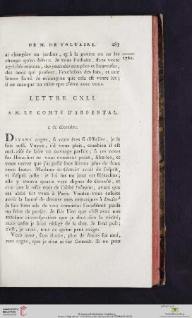 (Lettre CXLI - CL)