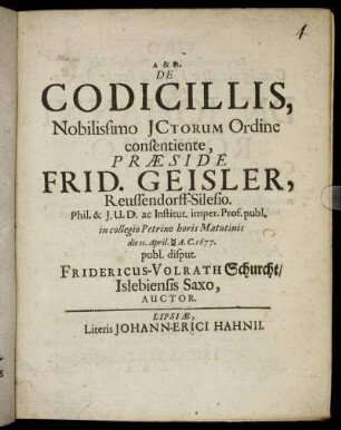 De Codicillis