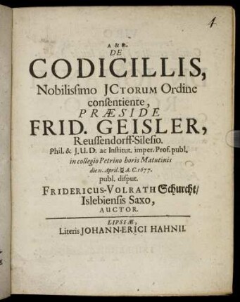 De Codicillis